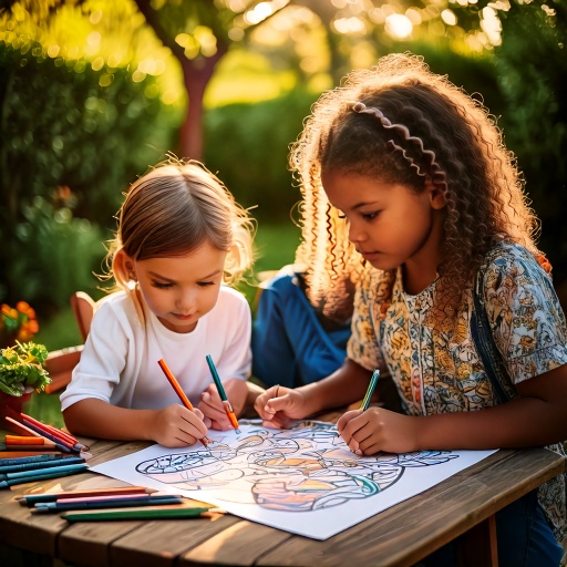 Kleuren aan picknicktafel